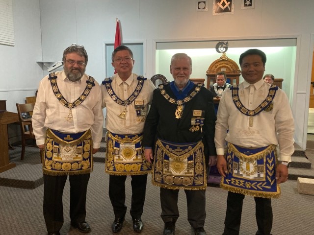 Presentation of Apron and Collar to MWB Steve Kane as Grand Treasurer of the Grand Lodge of Manitoba (September 2, 2022)