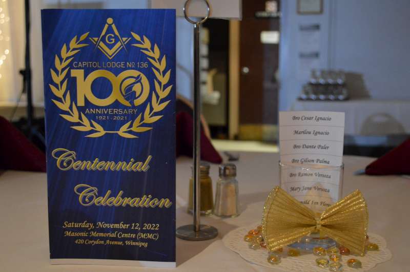 Capitol Lodge Centennial Celebration at Masonic Memorial Centre – November 12, 2022